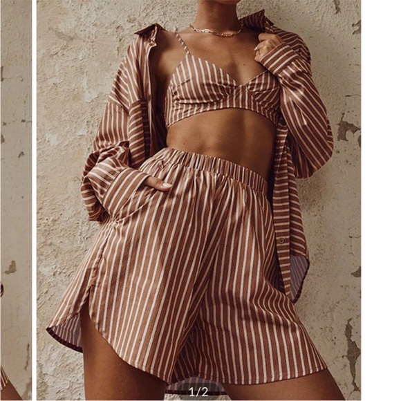 Commense Stripe Three Piece
Shorts Set NWT XS - Picture 2 of 3